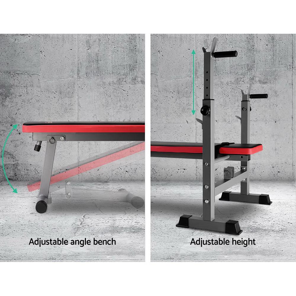 Everfit Weerstandsbank met Squat Rack en Bench Press