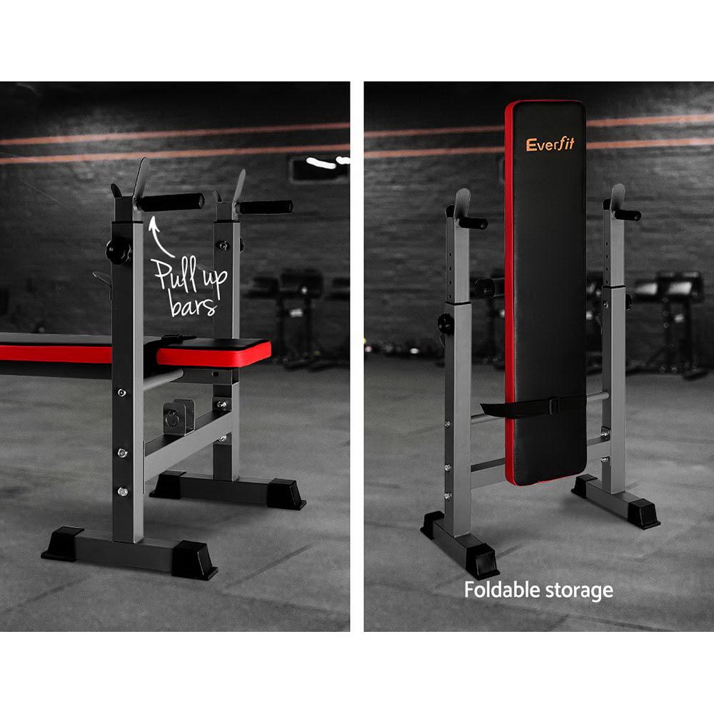 Everfit Weerstandsbank met Squat Rack en Bench Press