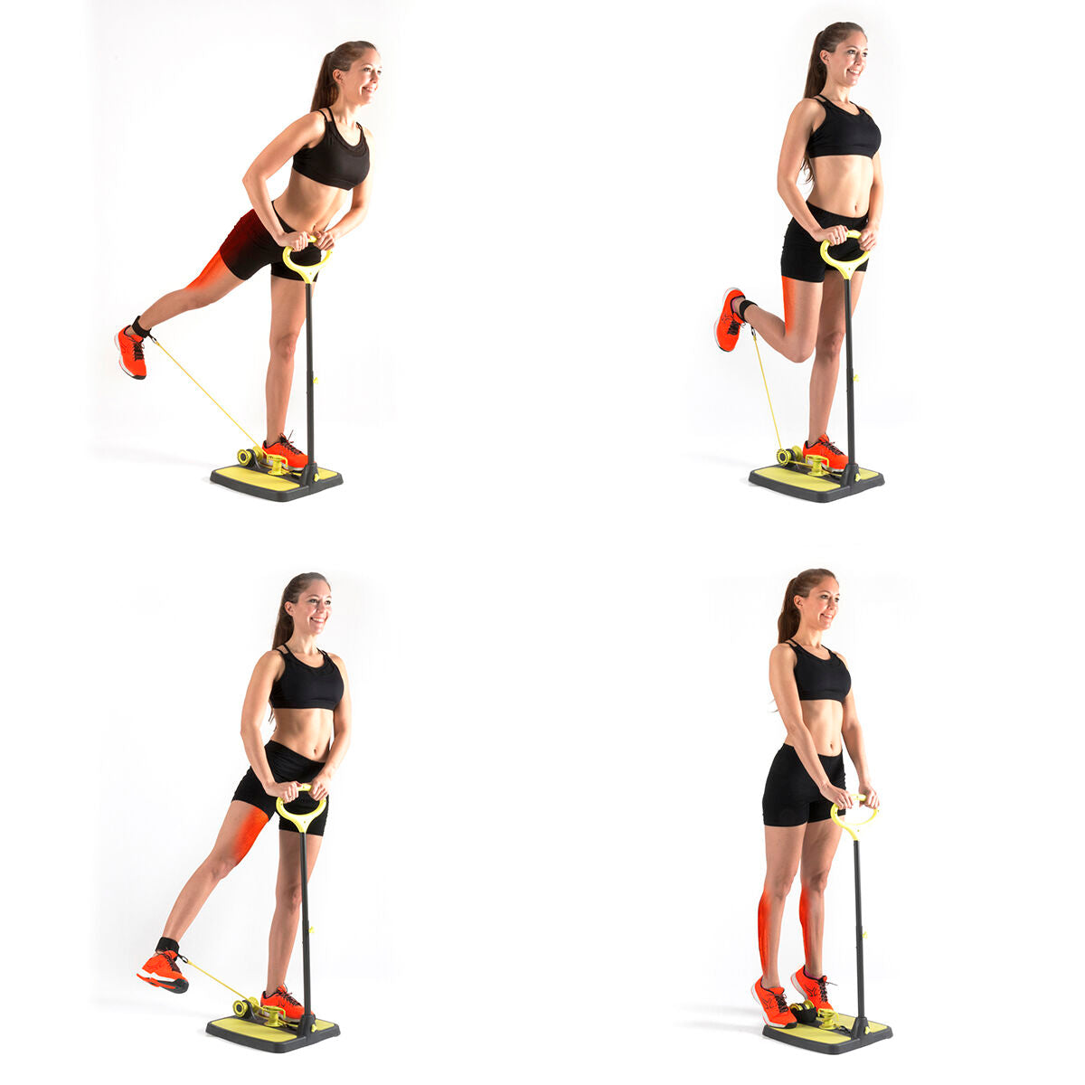 Fitnessplatform voor billen en benen met oefenhandleiding