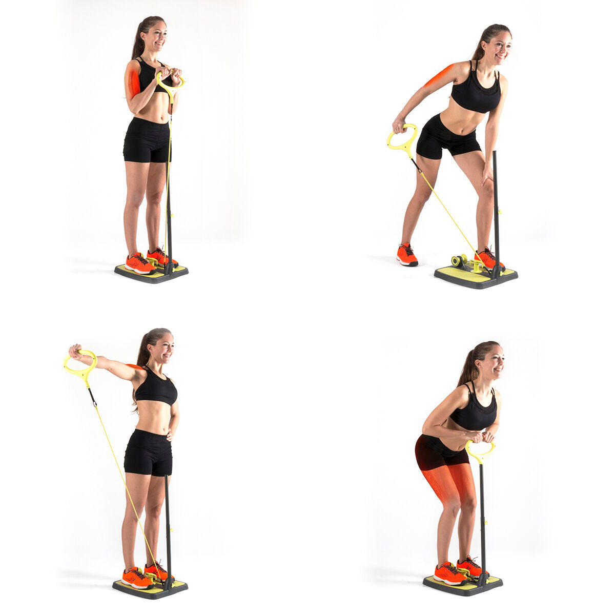Fitnessplatform voor billen en benen met oefenhandleiding