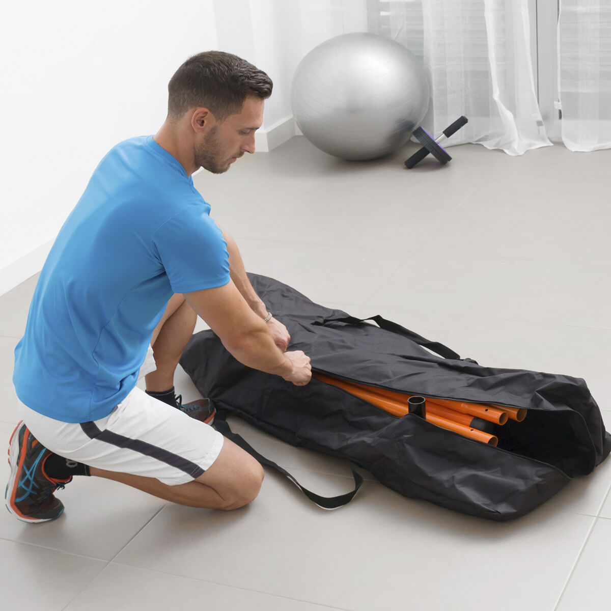 Full body pull-up station met oefenhandleiding