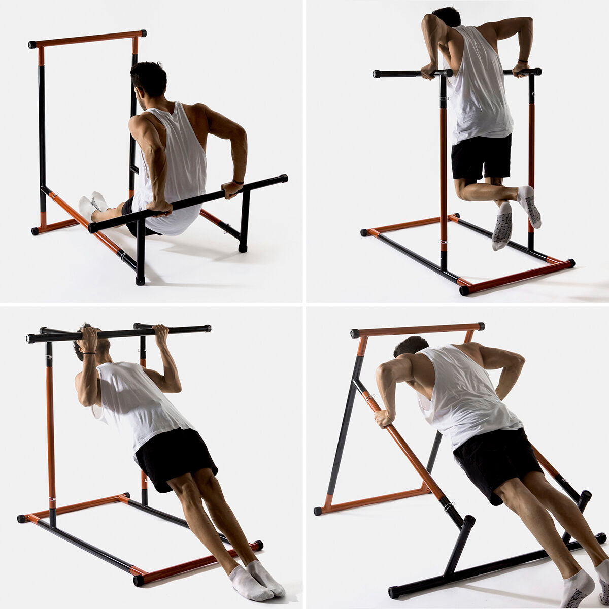Full body pull-up station met oefenhandleiding