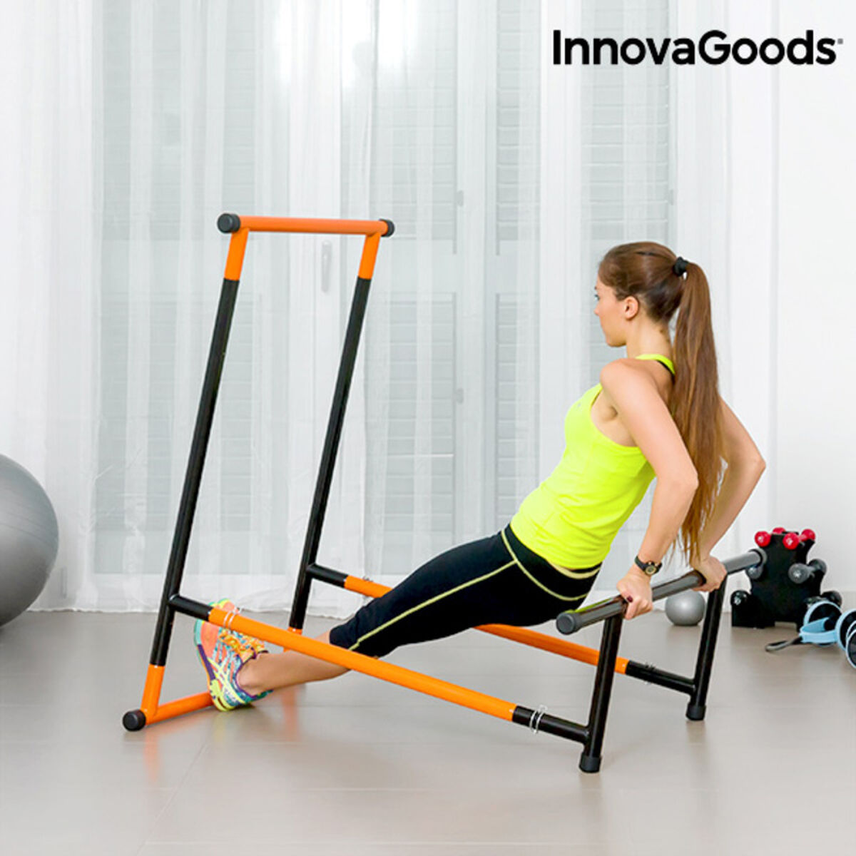 Full body pull-up station met oefenhandleiding