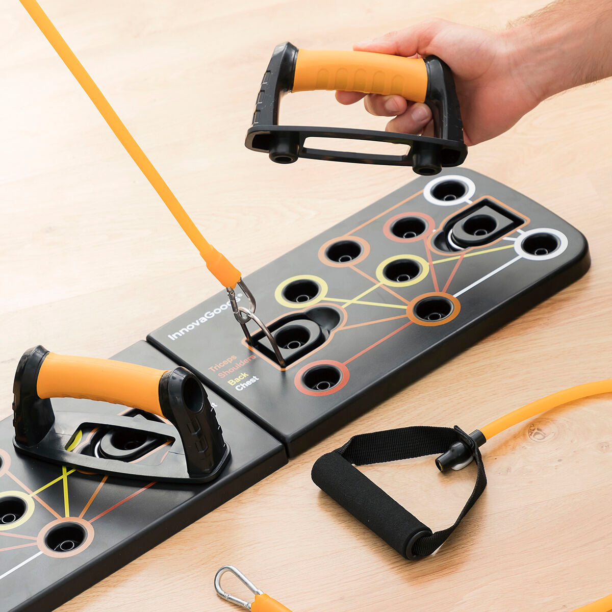 Push-up Bord met Weerstandsbanden en Oefenhandleiding