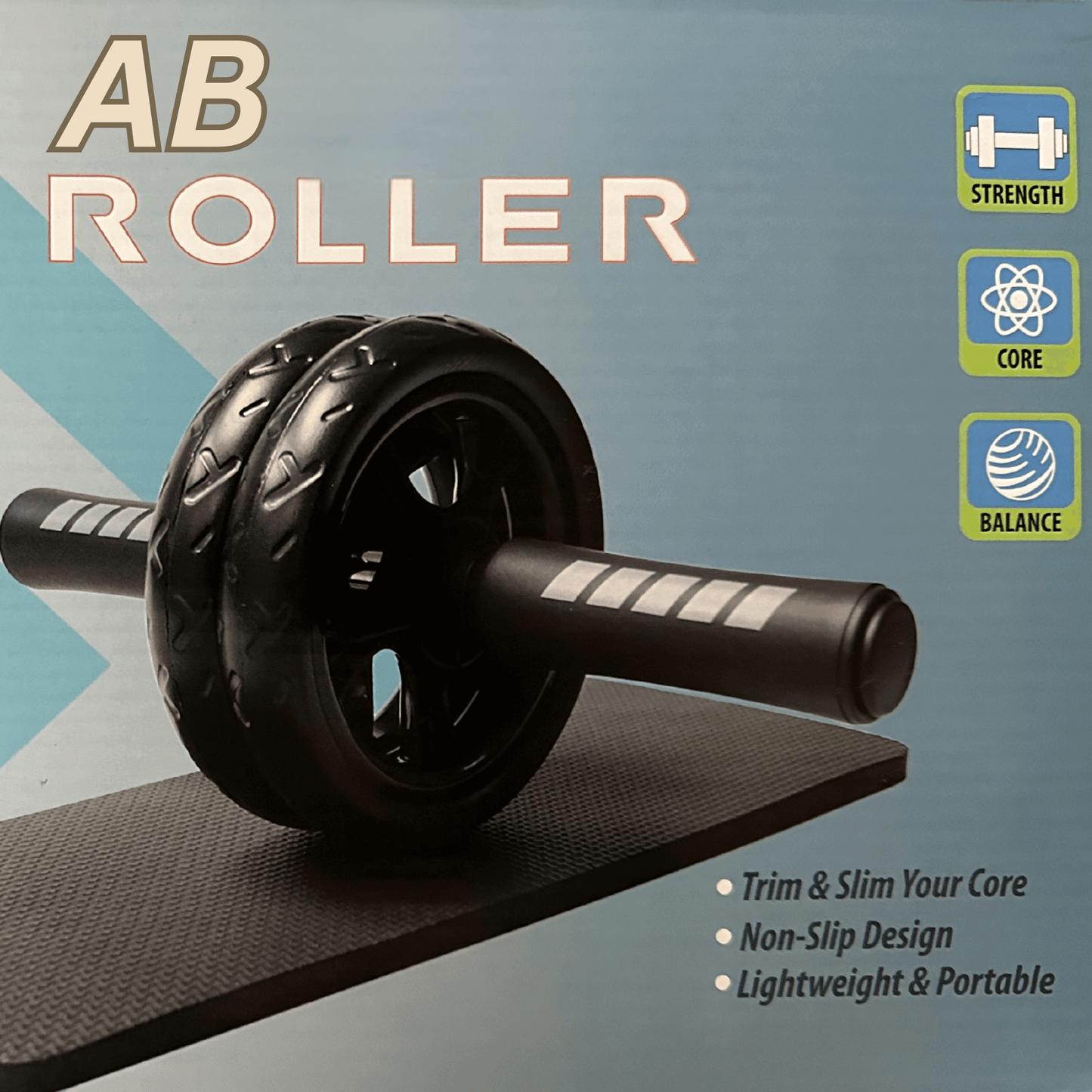 Ab Roller Wiel met Kniekussen voor Buik- en Core-krachttraining