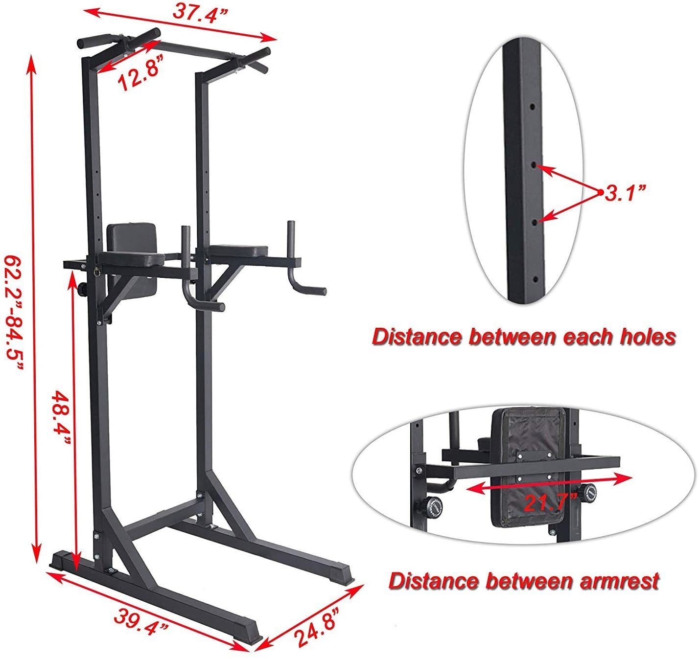Power Tower Pull-up en dip bar