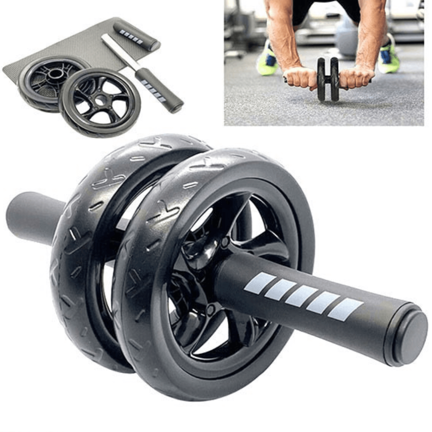 Ab Roller Wiel met Kniekussen voor Buik- en Core-krachttraining