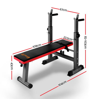 Everfit Weerstandsbank met Squat Rack en Bench Press