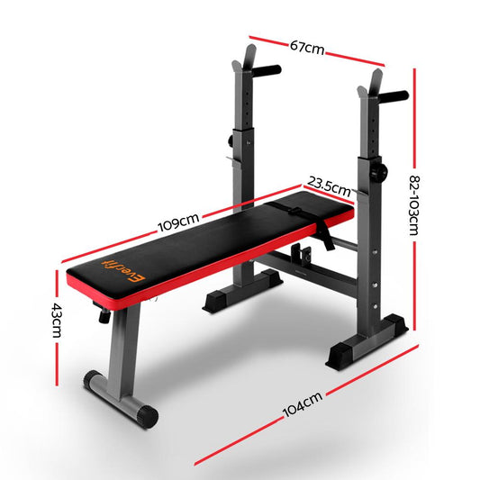 Everfit Weerstandsbank met Squat Rack en Bench Press