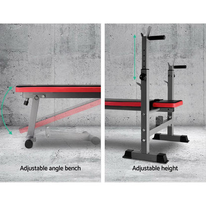 Everfit Weerstandsbank met Squat Rack en Bench Press