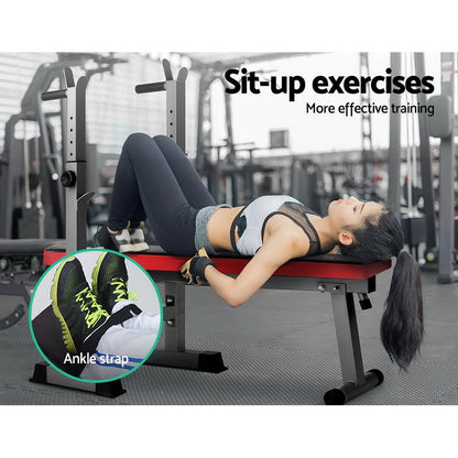 Everfit Weerstandsbank met Squat Rack en Bench Press