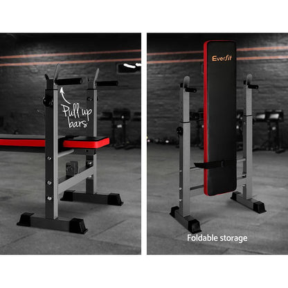 Everfit Weerstandsbank met Squat Rack en Bench Press