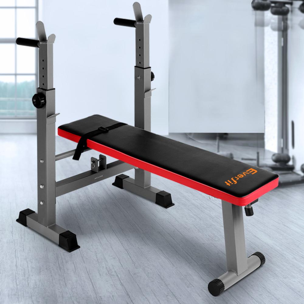 Everfit Weerstandsbank met Squat Rack en Bench Press