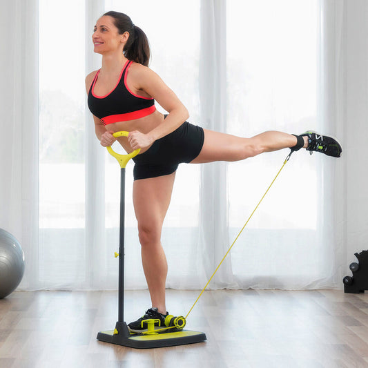 Fitnessplatform voor billen en benen met oefenhandleiding