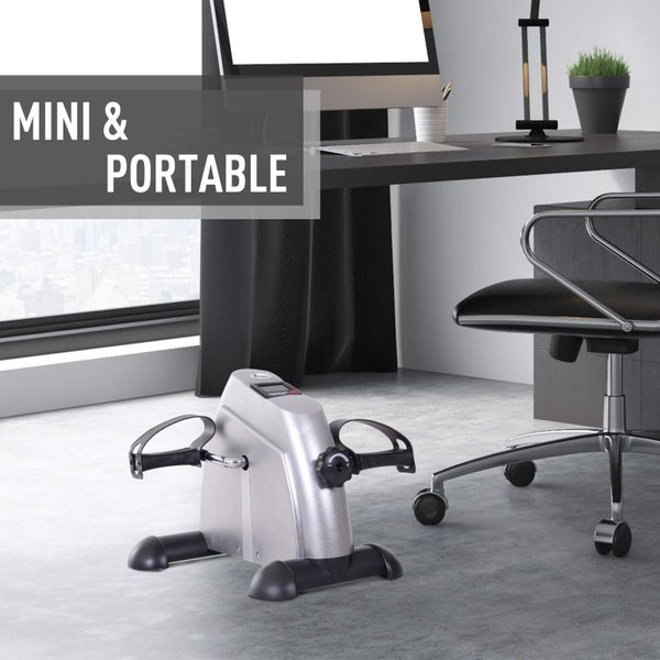 Soozier Pedal Exerciser Draagbare Mini Fiets voor Binnen – Fitness voor Armen