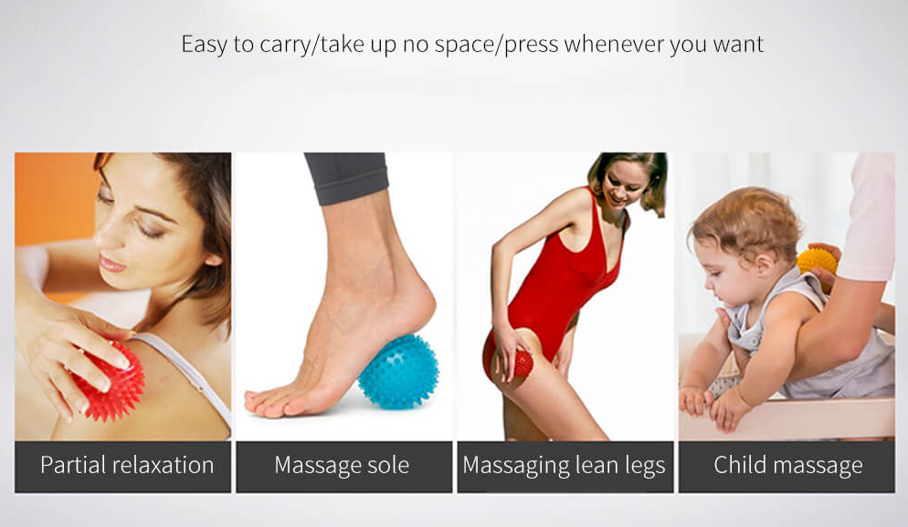 Draagbare Trainingsgreep Fitness PVC Hand Trigger Point Massagebal